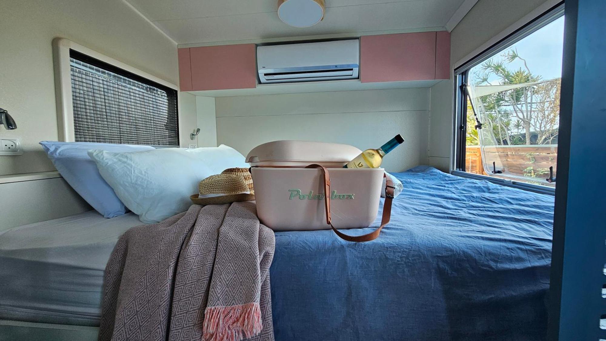 Cozy Seaview Glamping Caravan HaBonim Eksteriør billede